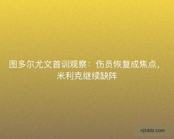 图多尔尤文首训观察：伤员恢复成焦点，米利克继续缺阵